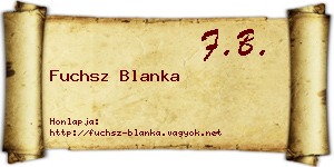 Fuchsz Blanka névjegykártya